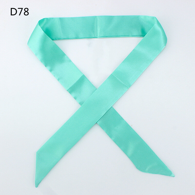 Solid Color Skinny Small Silk Scarf Women Simple Style Bag Handle Ribbon Fashion Hairband Headscarf Beautiful Scarves For Women
