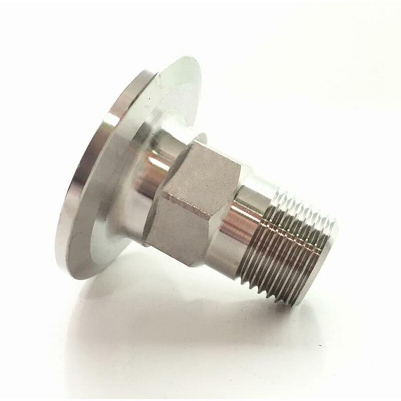 1/2" BSPT Male x 1.5" Tri Clamp Hex SUS 304 Stainless Steel Sanitary Coupler Fitting Homebrew Beer