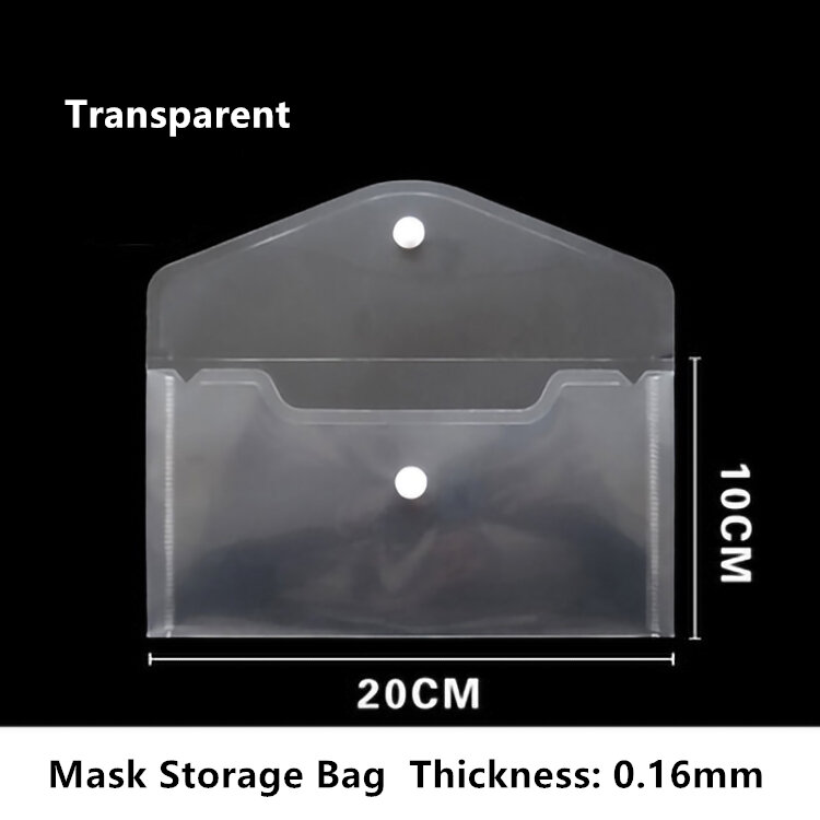 1PCS Foldable Portable PP Plastic Face Mask Storage Clip Storage Folder Temporary Storage Box Holder Case Mask Sheet Organizer