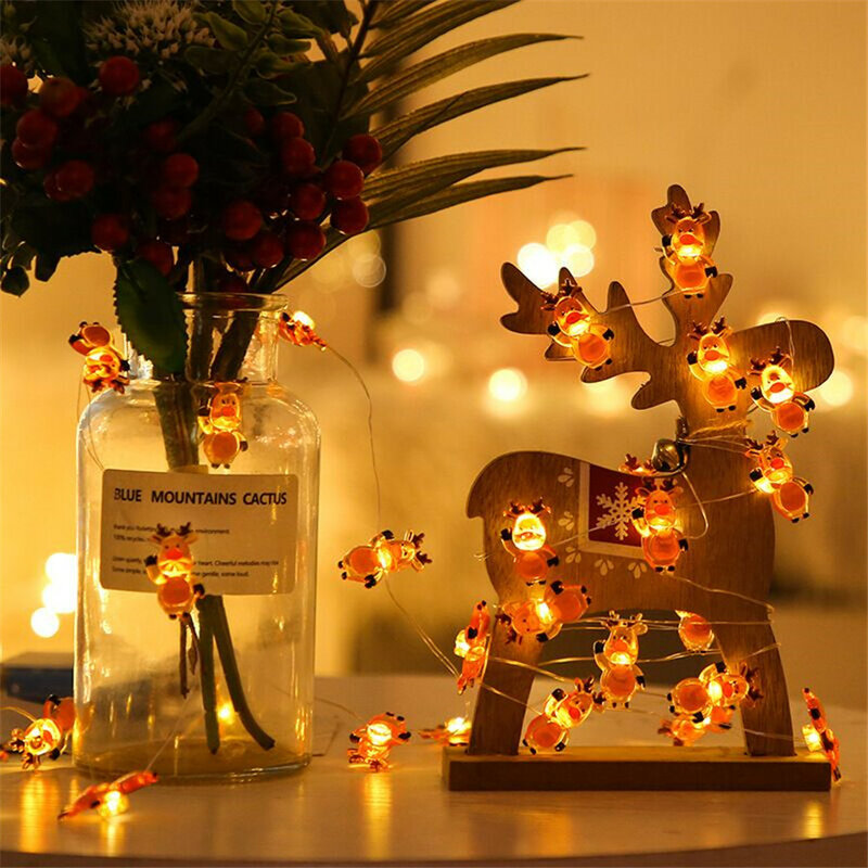 2M/3M/5M święty mikołaj Snowman LED girlanda świetlna dekoracja na choinkę światło na dom nowy rok dekoracja świąteczna