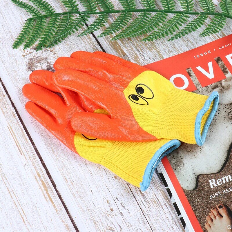 Kids Breathable Protective Glove Durable Waterproof Garden Gloves Anti Bite Cut Collect Seashells Protector Planting Work Gadget