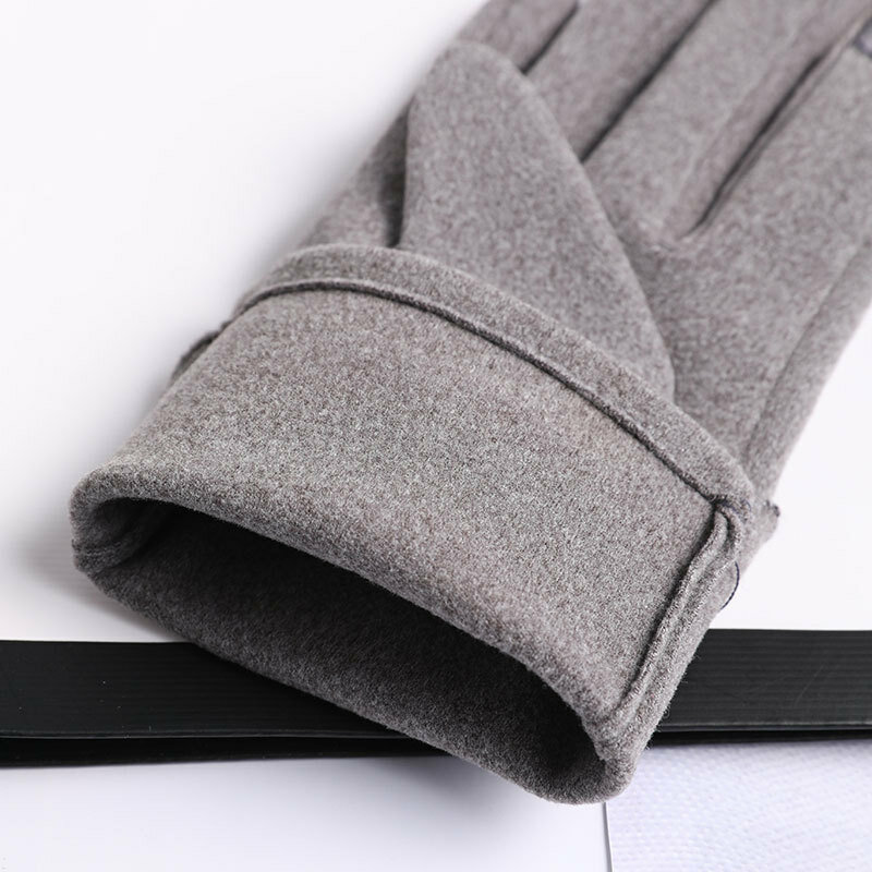 Перчатки женские с вышивкой, тонкие зимние, для сенсорного экрана, с бархатом внутри