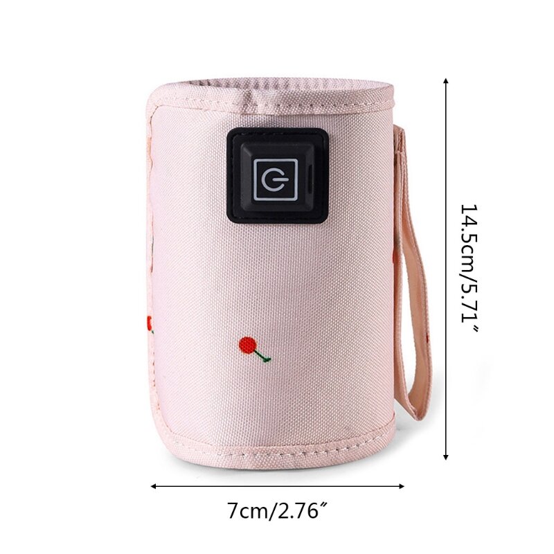 Przenośna butelka dla dziecka USB torebka rozgrzewająca podróż podgrzewacz do mleka butelka do karmienia niemowląt ciepła pokrywa D08C
