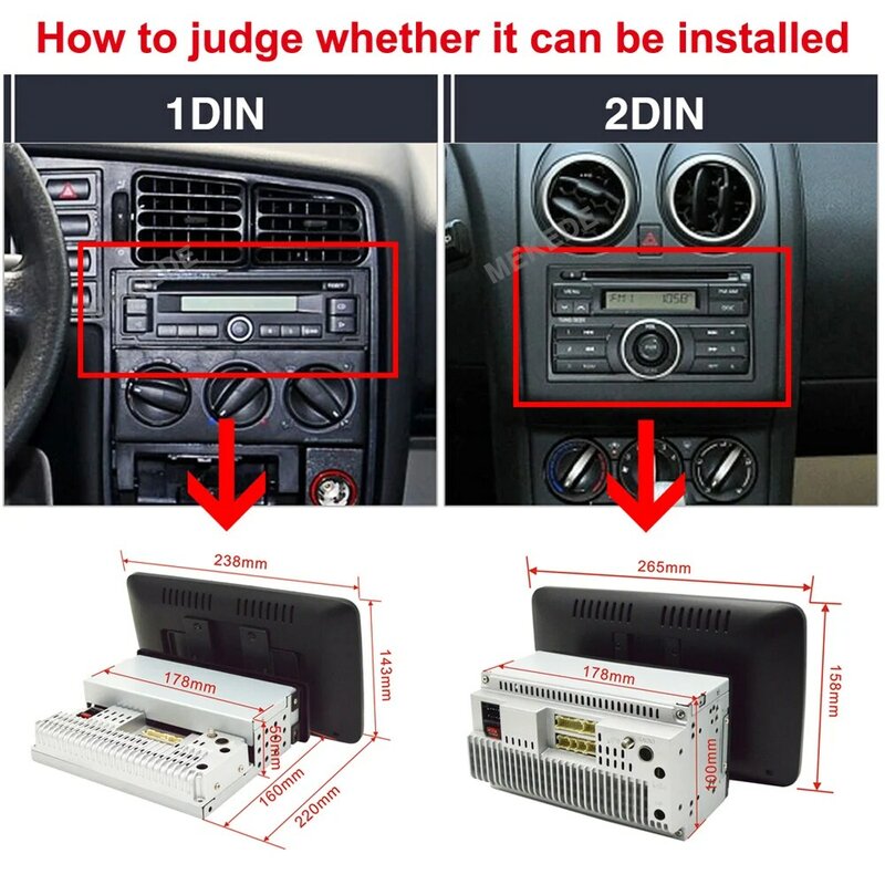2DIN Universal Android 10 Radio Mobil Pemutar Multimedia 10.1 Inci Layar Putar GPS untuk Volkswagen Nissan Hyundai Kia Toyota