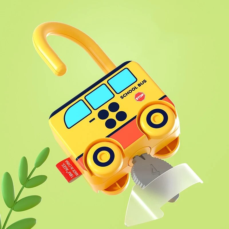 6 Buah Kunci Pembelajaran Anak-anak dengan Kunci Pendidikan Angka Prasekolah Cocok & Menghitung Mainan Mobil Montessori Mainan Alat Bantu Mengajar Permainan