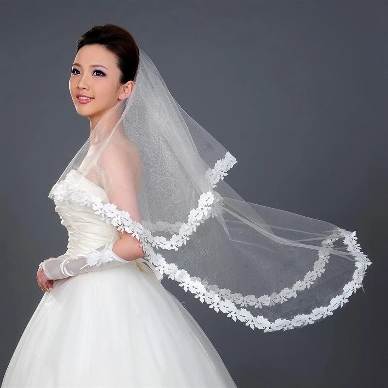 Wedding Bridal Veil Transparent Mesh Bride Head for Marriage Accessories