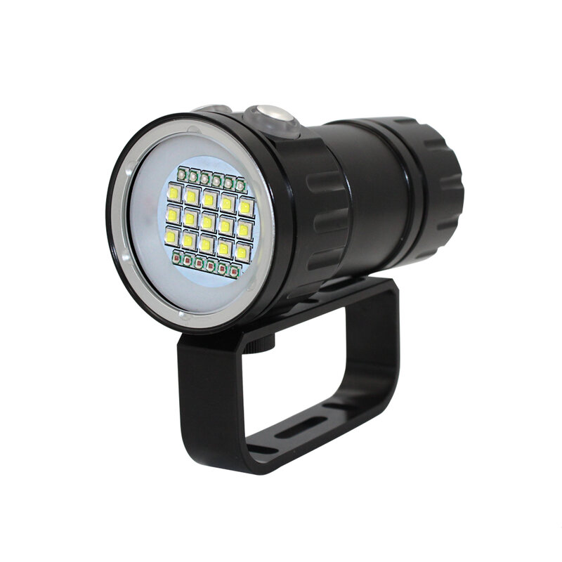 Đèn LED Chụp Ảnh Video Đèn Pin Lặn 15x XM-L2 Trắng + 6x XPE Đỏ + 6x XPE Xanh Dương Dưới Nước Chống Thấm Nước Chiến Thuật Đèn Pin đèn
