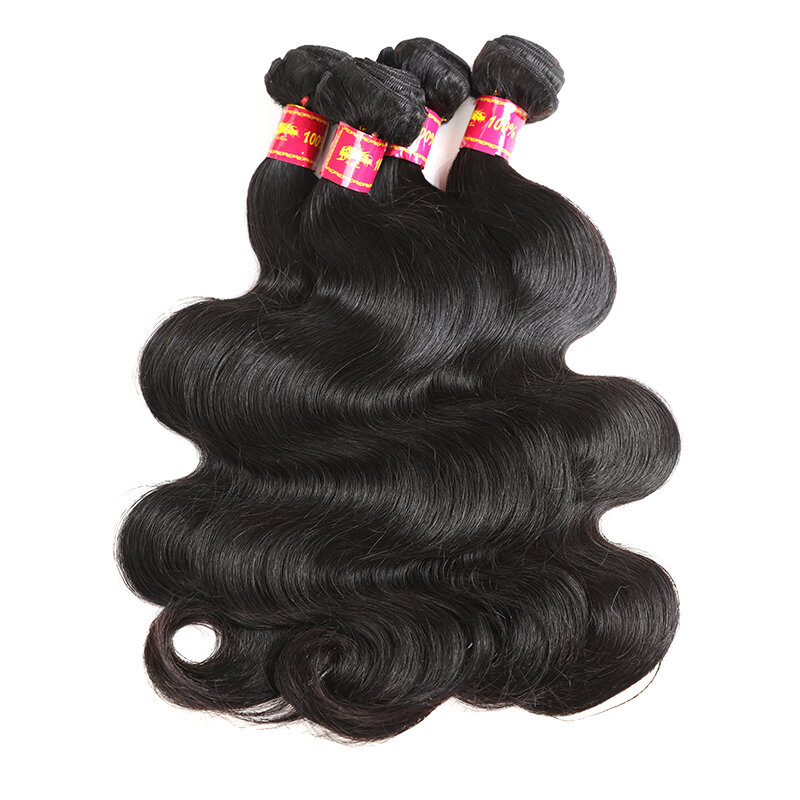 Ali Queen Hair brasiliano Body Wave capelli vergini grezzi tessitura colore naturale 8-34 pollici 3/4Pcs 100% fasci di tessuto per capelli umani
