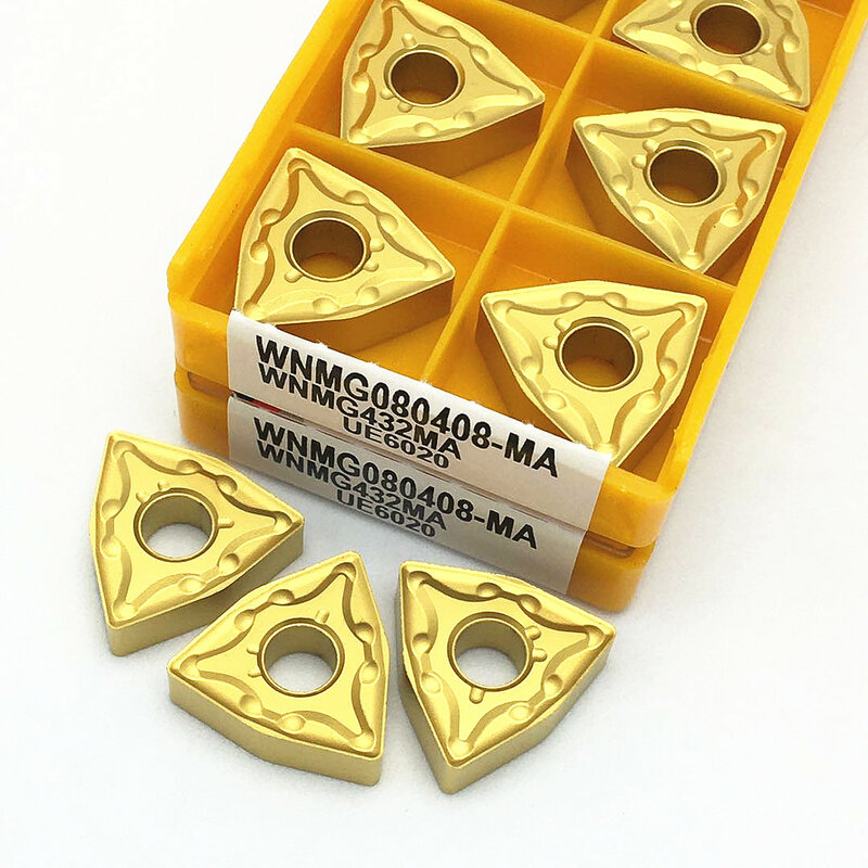 10 pieces of WNMG080408 MA UE6020 cemented carbide insert external turning tool WNMG 080408 insert high quality CNC turning tool