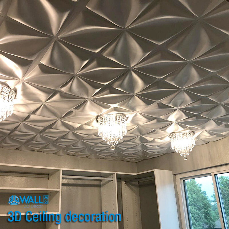 30cm house wall renovation geometric 3D wall panel non-self-adhesive 3D wall sticker art tile 3d wallpaper room bathroom ceiling
