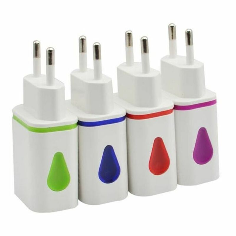 USB Wall Charger for Samsung Xiaomi Dual Port 2A Output Travel Plug Power Adapter Compatible for Phone EU/US Plug