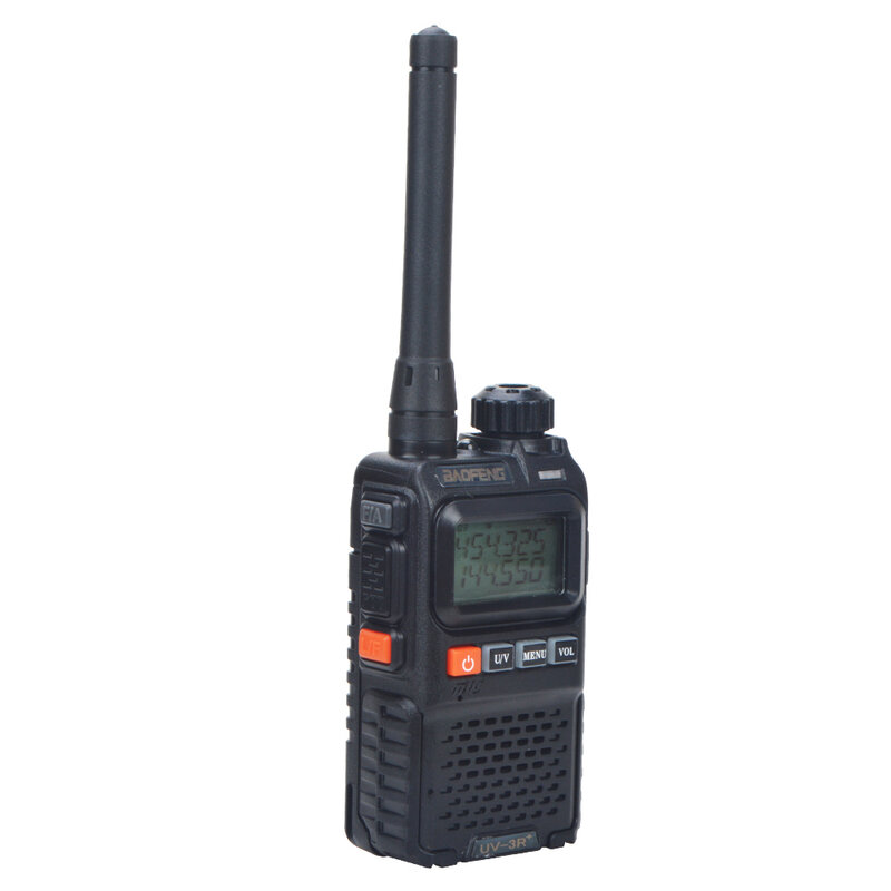 Baofeng-Mini Walkie Talkie, UV-3R + Pro, Dual Band, VHF, UHF, 99CH, VOX, Compacto, FM, Portátil, Rádio em Dois Sentidos