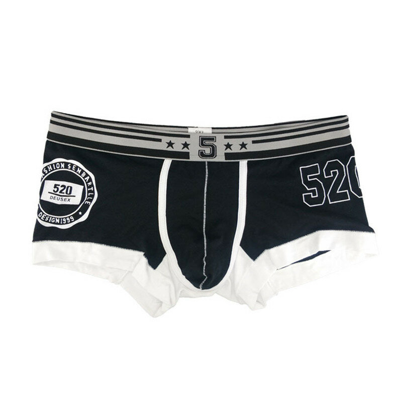 Cueca boxers de algodão macio cintura baixa respirável impresso cueca boxer para homem sexy shorts troncos