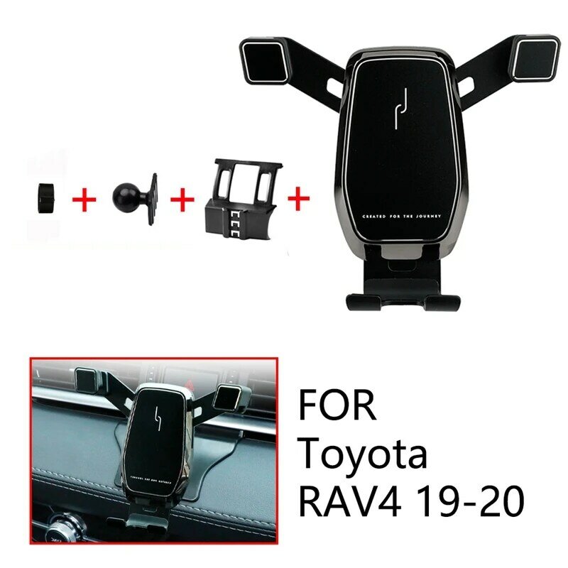 Samochodowy uchwyt na telefon klips mocowany do kratki nawiewu powietrza uchwyt telefonu komórkowego dla Toyota RAV4 2019 2020 akcesoria samochodowe