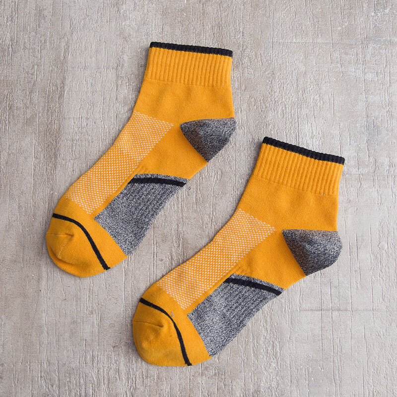 5 pares de moda mans meias curtas compressão listrado cor brilhante novidade harajuku feliz engraçado festa vestido meias longas sokken