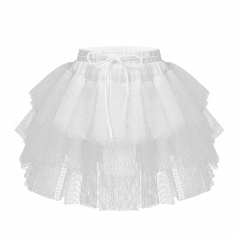 Bunga gaun anak perempuan anak-anak Underskirt pernikahan Crinoline Petticoat rok Tutu 202