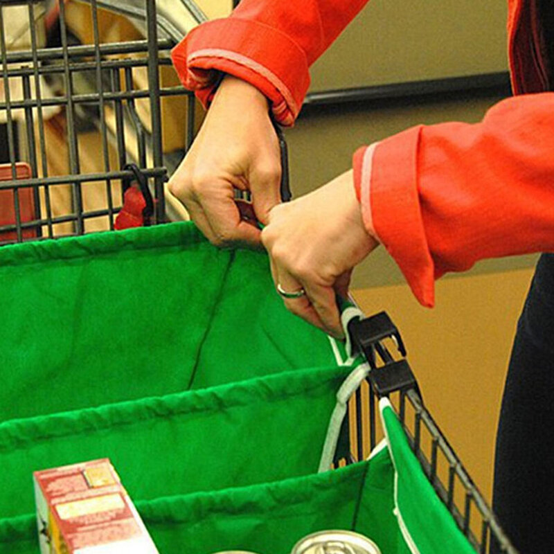 Borsa per la spesa del supermercato borsa per carrello ecologica borsa per carrello addensata borse di grande capacità borsa per carrello riutilizzabile pieghevole Dropship