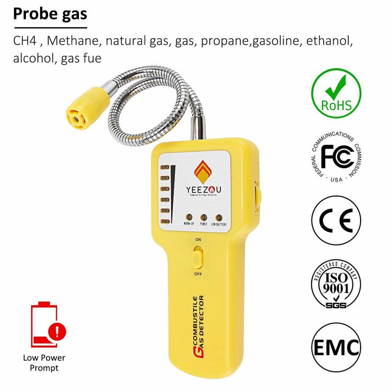 Techamor Y201 Tragbare Handheld Methan Propan Brennbaren Natürliche Gas Leck Sniffer-software-protokoll-analyse Detektor