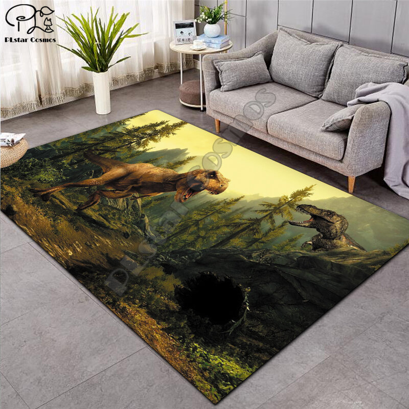 Nordic 3D Dinosaur carpet kids living room sofa bedroom play mat cartoon parlor large carpets hallway door mat customized 001