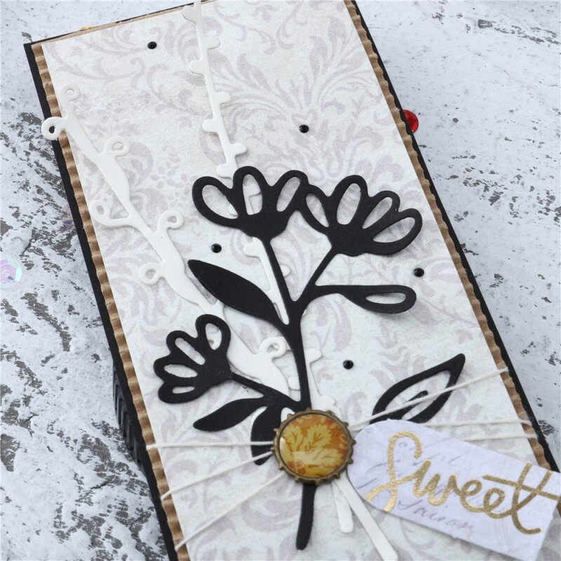 InLoveArts-troqueles de corte de Metal de rama de hoja, molde de vegetación, troquelado, decoración de álbum de recortes, tarjeta de grabado, plantilla de molde de cuchillo artesanal