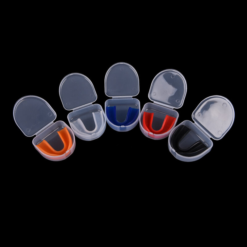 1 Set New Shock Sports Mouthguard Mouth Guard Teeth Protect for Boxing Basketball Top Grade Gum Shield
