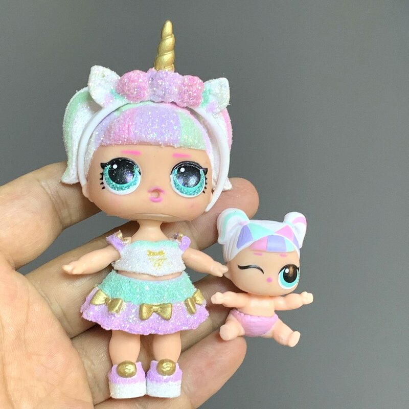 Original LOL Puppen Ultra Rare Glitter Einhorn Set mit Zubehör Sparkle Serie L.O.L Überraschung Spielzeug Mädchen Geburtstag Geschenk