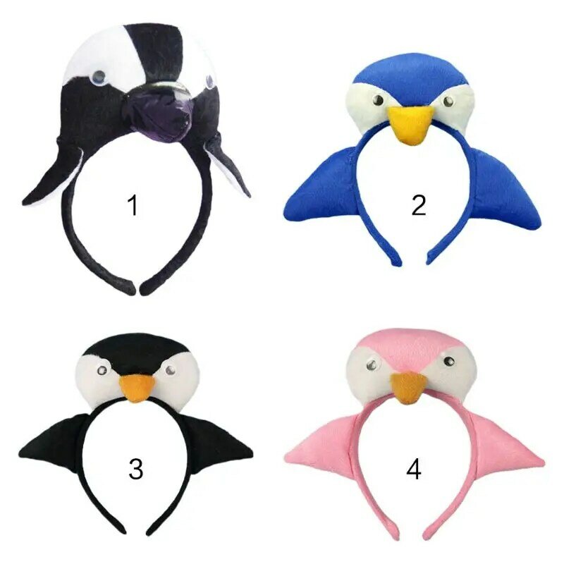 Accesorios de rendimiento para Festival de Halloween para niños, diadema de pingüino pequeño, diademas para adultos, accesorios para el cabello para mascarada