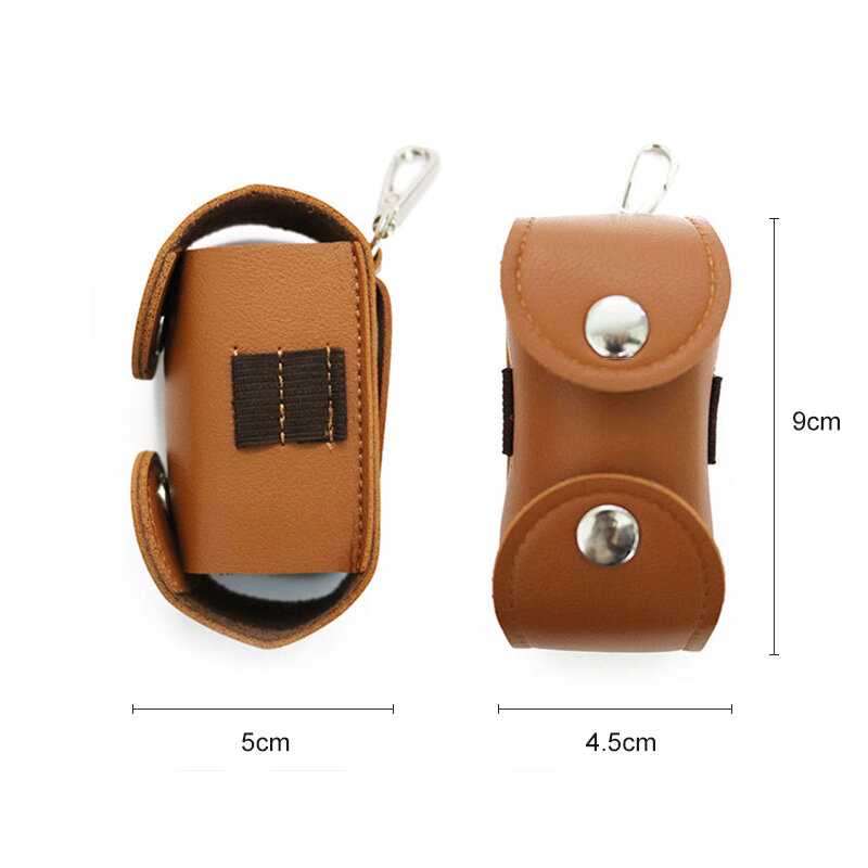 Portable Golf Ball Storage Bag PU Leather Golf Ball Carrying Pouch Container Waist Bag Holder Outdoor Sports Golf Accessories
