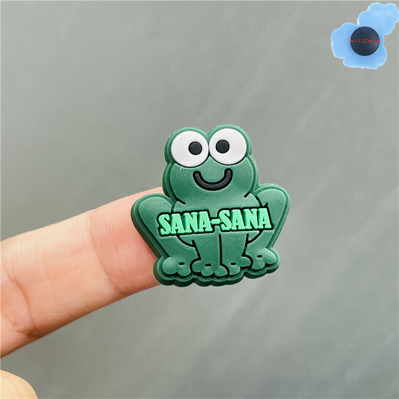 New Arrival 1pcs Cow Frog Animal PVC Shoes Accessories Shoe Decorations Fit Children Wristband Croc Jibz Charm Birthday Gift