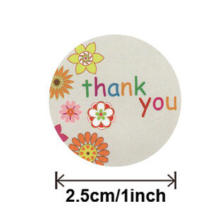 Étiquette autocollante ronde personnalisée de 25mm, 50 à 500 pièces, pour boîte-cadeau, sceau de fête d'anniversaire et de mariage