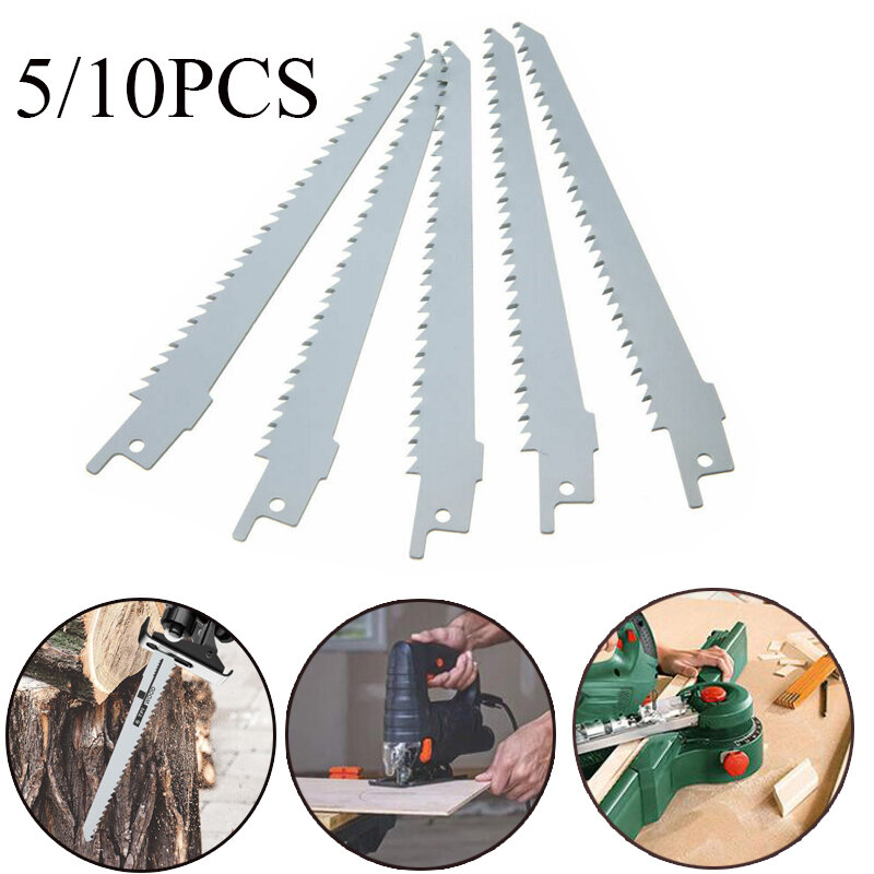 5/10PCS ใบเลื่อยลูกสูบ Saber Saw Handsaw Multi สำหรับตัดโลหะไม้สำหรับ DIY เครื่องมือ