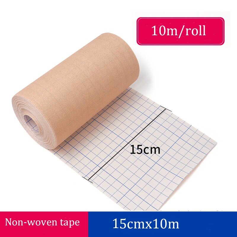 1 Roll 10/15/20cmx10m Medical Non-woven Yellow Skin Color Tape for Plaster and Wound Dressing Fixation Breathable Adhesive Tape