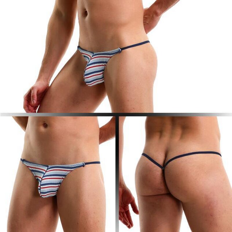 Gay Jockstrap Men Sexy G-string Thong Gay Underwear Men's Jockstraps Ice silk thong Panties Male Low waist  Slip briefs