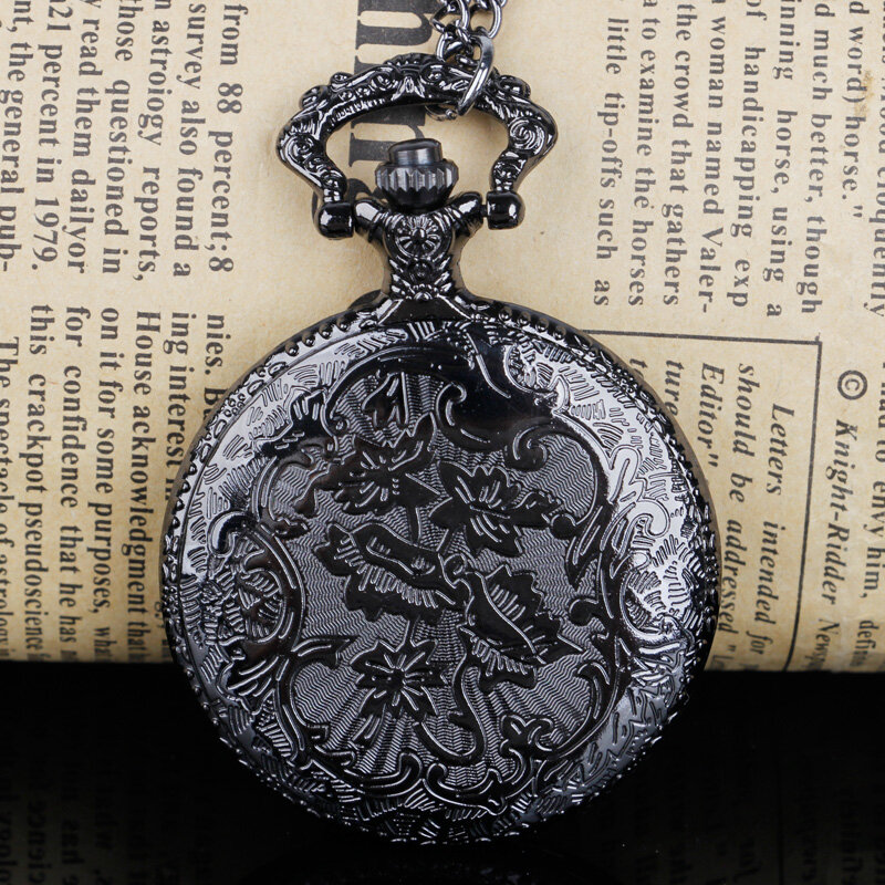 Vintage Cadeia Oco Design Retro Pocket Watch Colar Para Papai Presentes Relógio Relógio Relogio De Bolso