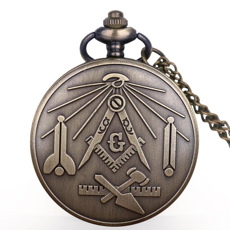 Jam tangan desain Freemasonry antik Masonik hadiah terbaik Fob desain baru harga masuk akal