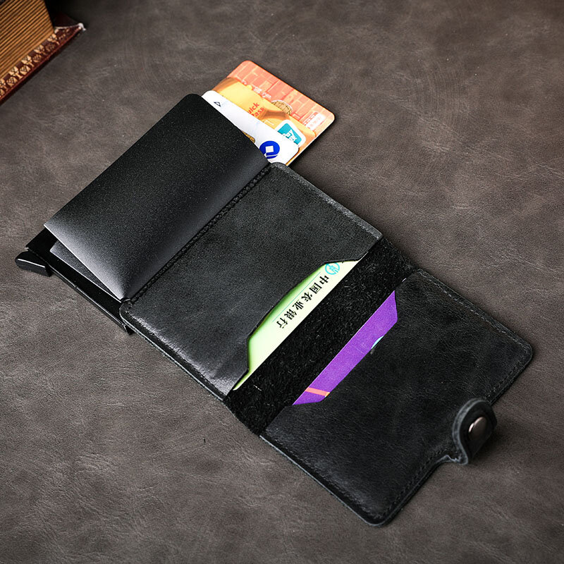 Модный выдвижной RFID Бумажник Mizpah из 2020 натуральной кожи с отделением для кредитных карт