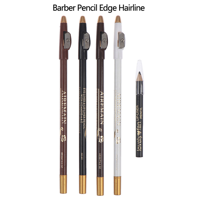 Newest 1PC Barber Pencil Edge Hairline Razor Trace Hair Beard Shape Accessories With Sharpener Hair Line Pen Haircut Makeup