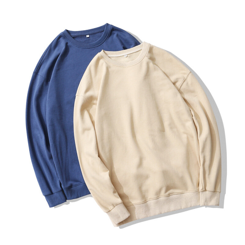 MRMT 2024 musim gugur dan musim dingin baru pria Sweatshirt Pullover warna Solid untuk pria kerah bulat Sweatshirt