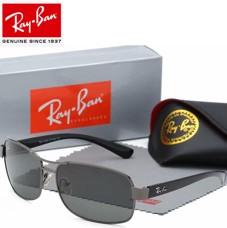 Gafas de sol Rayban 2019 originales para piloto al aire libre, marca de diseñador, prescripción de protección UV para hombres/mujeres, gafas de sol RB3379