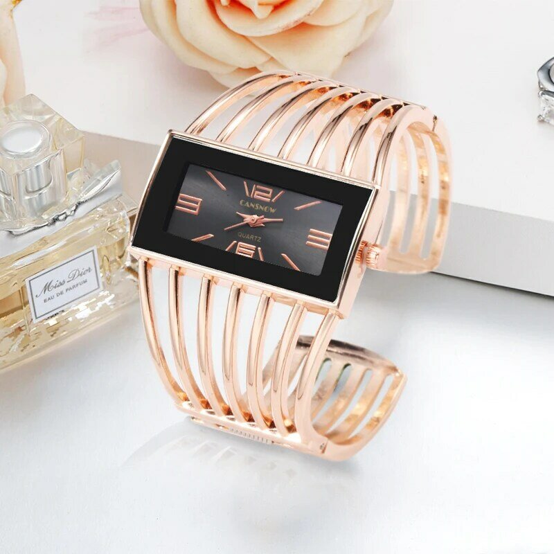 2020 Top Luxe Merk Armband Legering Armband Horloge Creatieve Rechthoekige Wijzerplaat Vrouwelijke Quartz Horloge