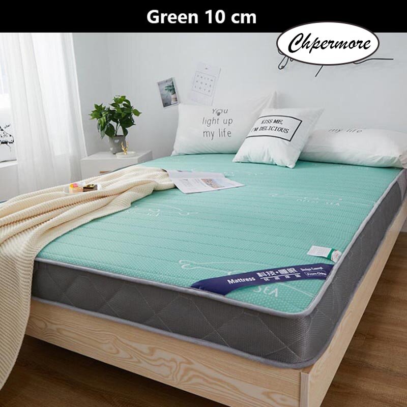 Chpermore New Latex natural Mattresses 10cm Thickening Foldable Slow rebound Memory Tatami emulsion Mattress King Queen Size