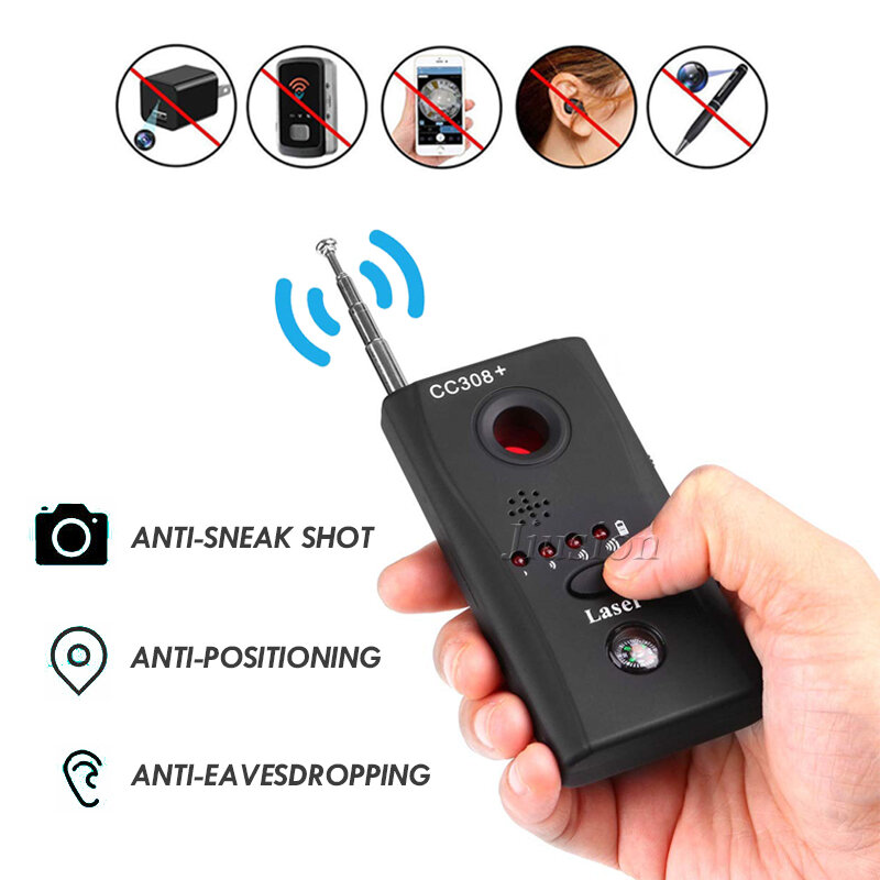 Mini Anti Candid Camera Detector GSM GPS RF Dedektor anti-spia telecamera nascosta Gizli Kamera Finder Privacy proteggi sicurezza