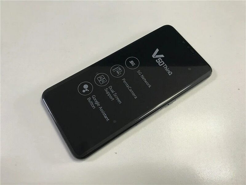 LG-teléfono móvil V50 ThinQ Original, smartphone libre con pantalla de 6,4 pulgadas, 6GB de RAM, 128GB de ROM, 16MP Triple de cámara trasera, LTE, SIM única, huella dactilar