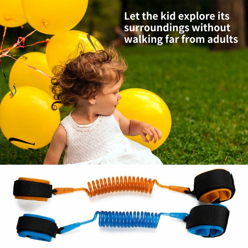 Imbracatura di sicurezza per bambini regolabile guinzaglio da polso per bambini collegamento anti-smarrimento cintura per bambini assistente di camminata cinturino da passeggio per bambini 1.5M
