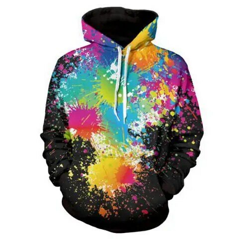 REAL American SIZE Paint High Quality 3D Sublimation Printing  5xl 6xl  Hoodies Jacket