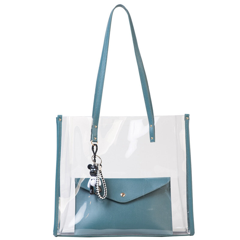 Женская сумка-тоут, вместительная, прозрачная, для пляжа, путешествий, XA70E, лето 2021