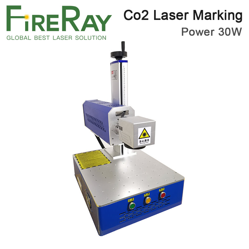 Fireray tragbare 10,6 um CO2-Laserbeschriftungsmaschine 30w Galvanometer Apertur 10mm Linse x mm