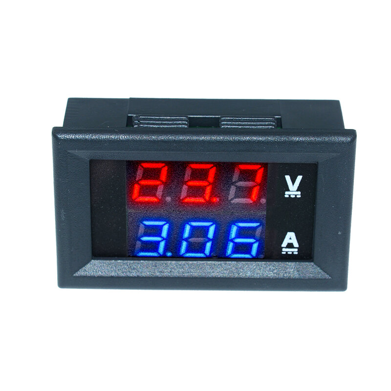 Dc 100v 1a 10a 50a 100a voltímetro amperímetro azul + vermelho led amp digital dupla volt medidor medidor de corrente de tensão do motociclo carro