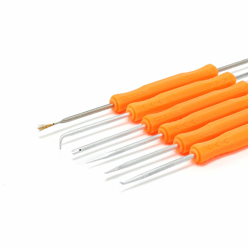 6pcs Kit di strumenti di aiuto per dissaldatura strumenti di aiuto per la saldatura Kit di pulizia per PCB strumento di riparazione Set di assistenza al calore elettronico