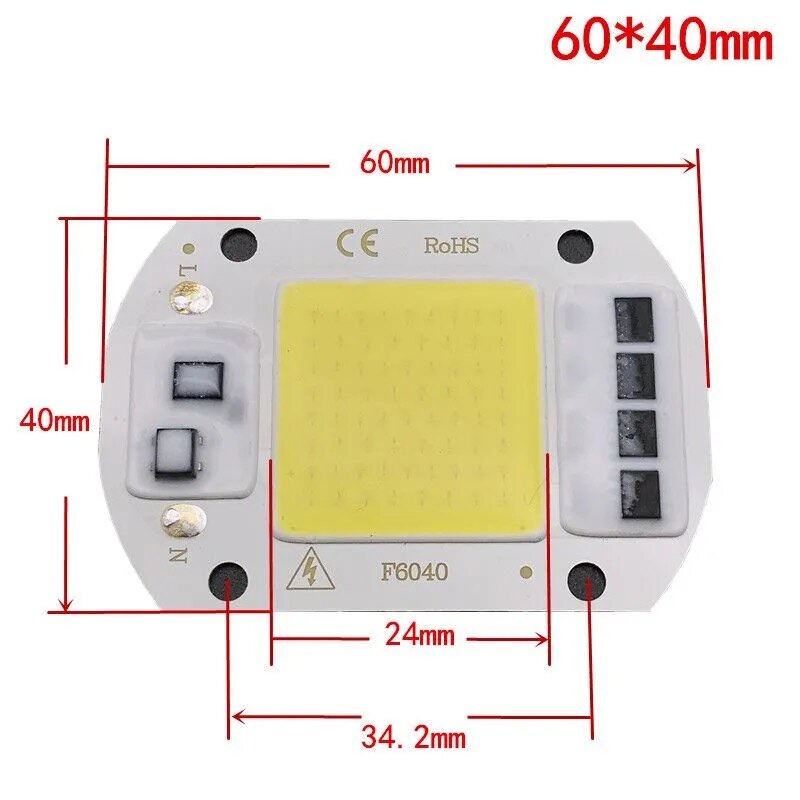 1-20PCS LED COB SMD Hight Power 10W 20W 30W 50W AC 220V Lamp Chip Smart IC Fit For DIY Driverless Integrated Driver Flood Light